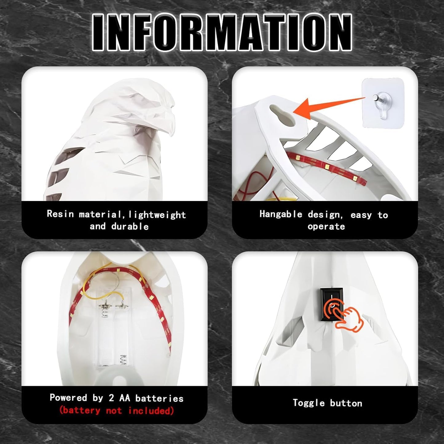 Eagle wall light 3D Animal Wall Light